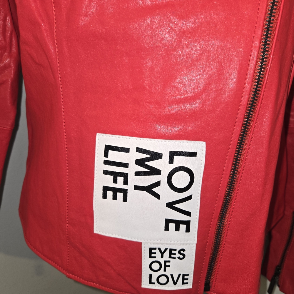 Leather Red Love Addict Jacket - Picture 7 of 16